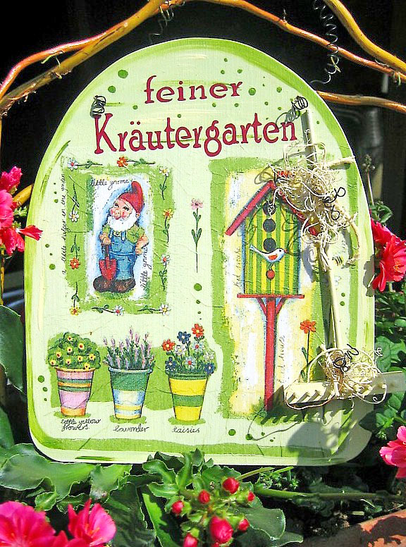 Gartenschild Zwergenland feiner Krutergarten